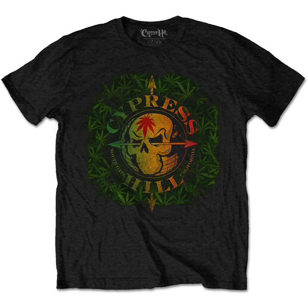 Cypress Hill South Gate Logo & Leaves Tee