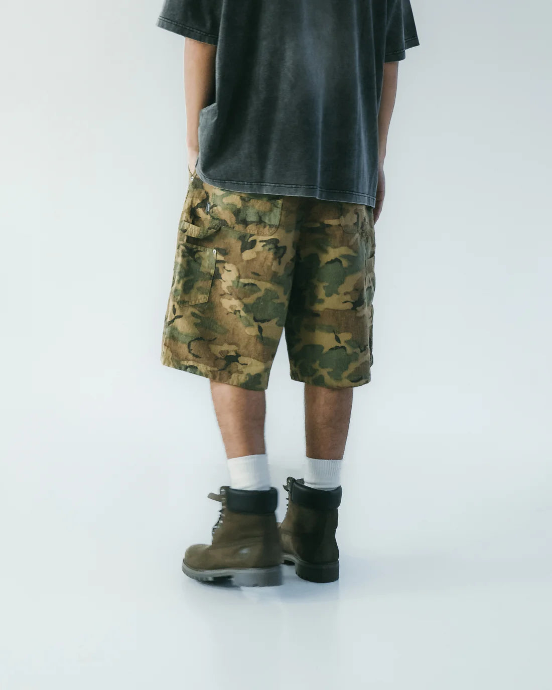 Sense Double Knee Camo Shorts Jungle
