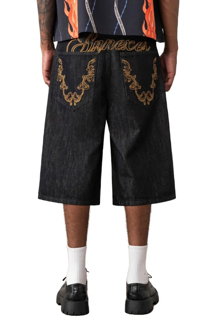 Sense Embroidered NonFade Jorts Indigo