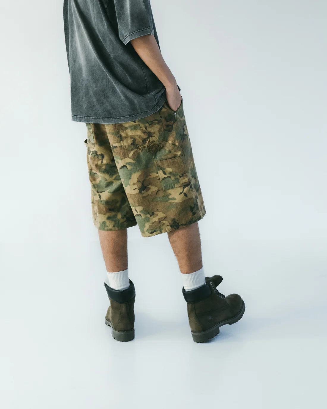 Sense Double Knee Camo Shorts Jungle