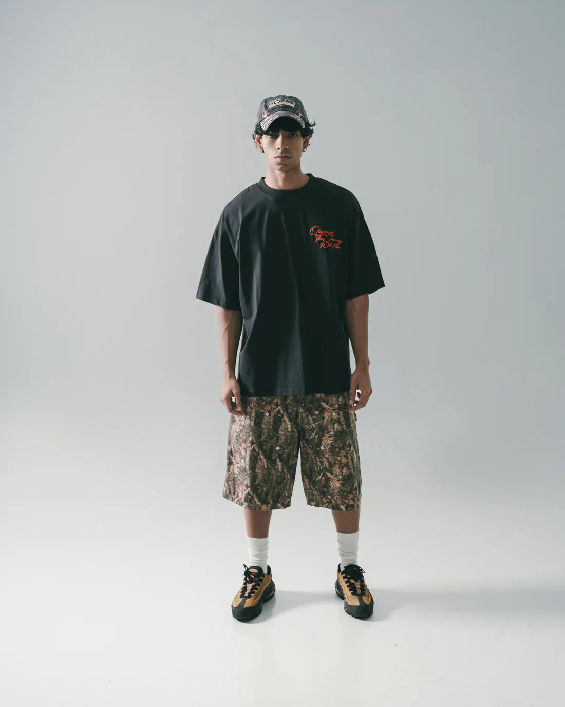 Sense Double Knee Camo Shorts Woodland