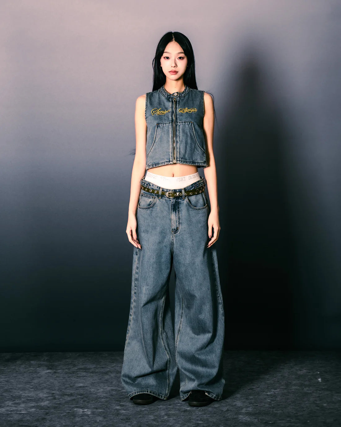 Sense Wide Leg Low Rise Jeans