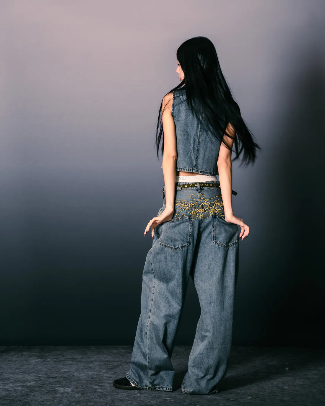 Sense Wide Leg Low Rise Jeans