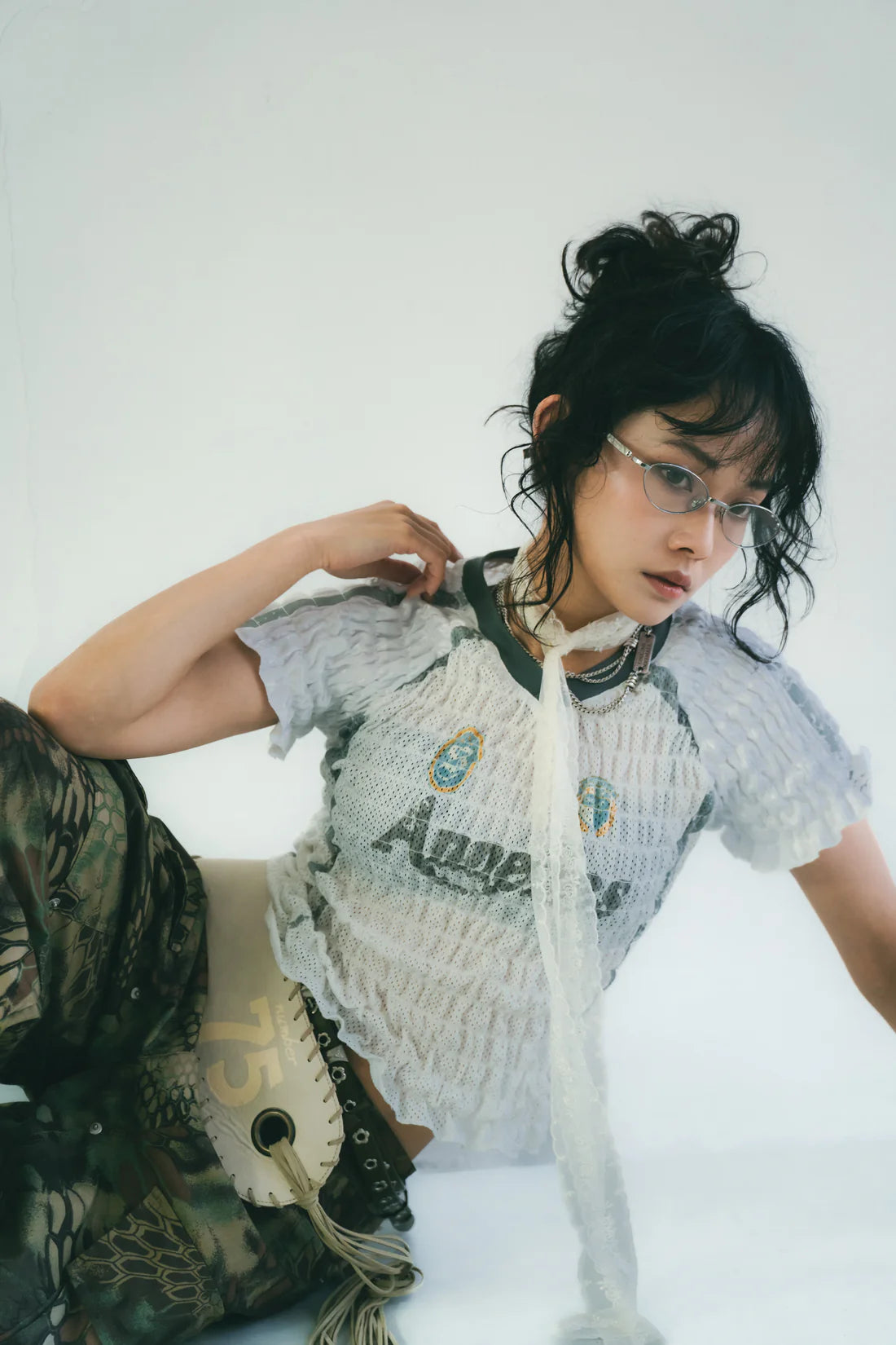 Wrinkles Printed Football Top