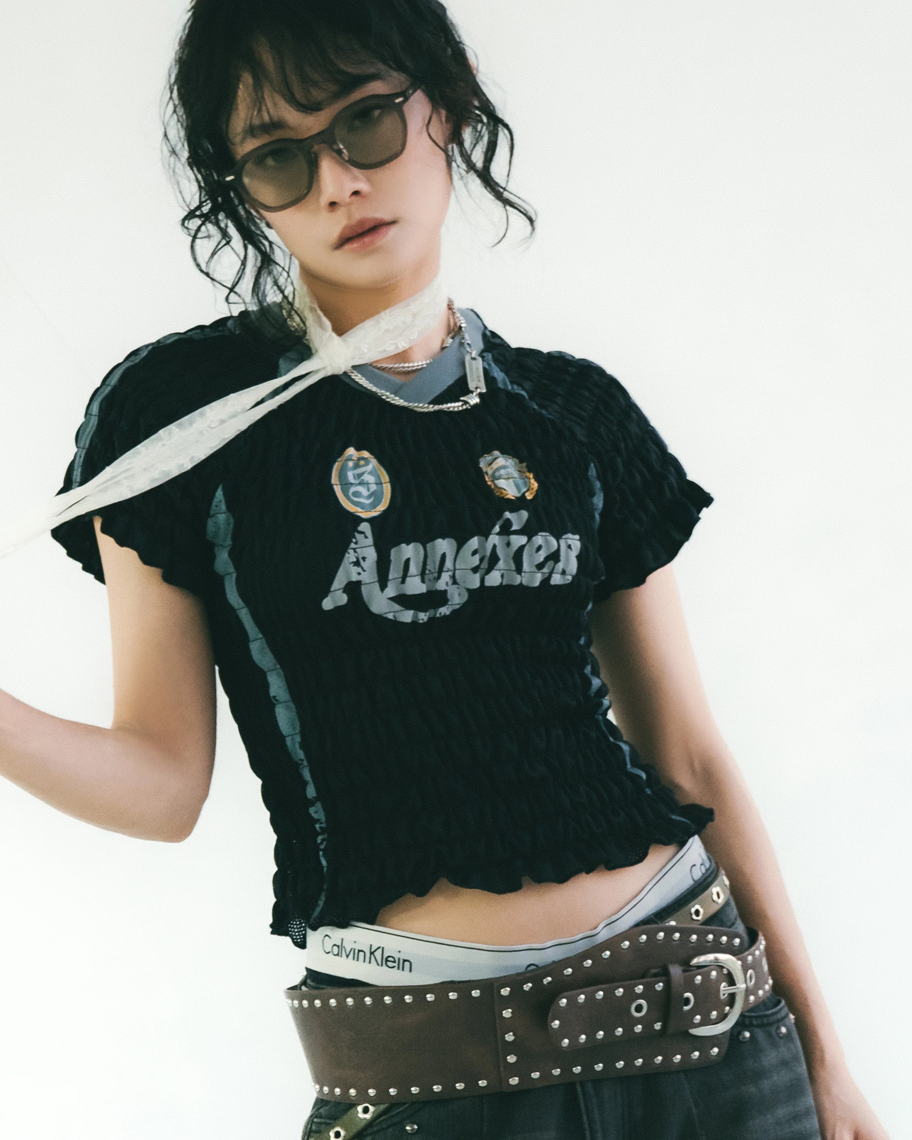 Wrinkles Printed Football Top