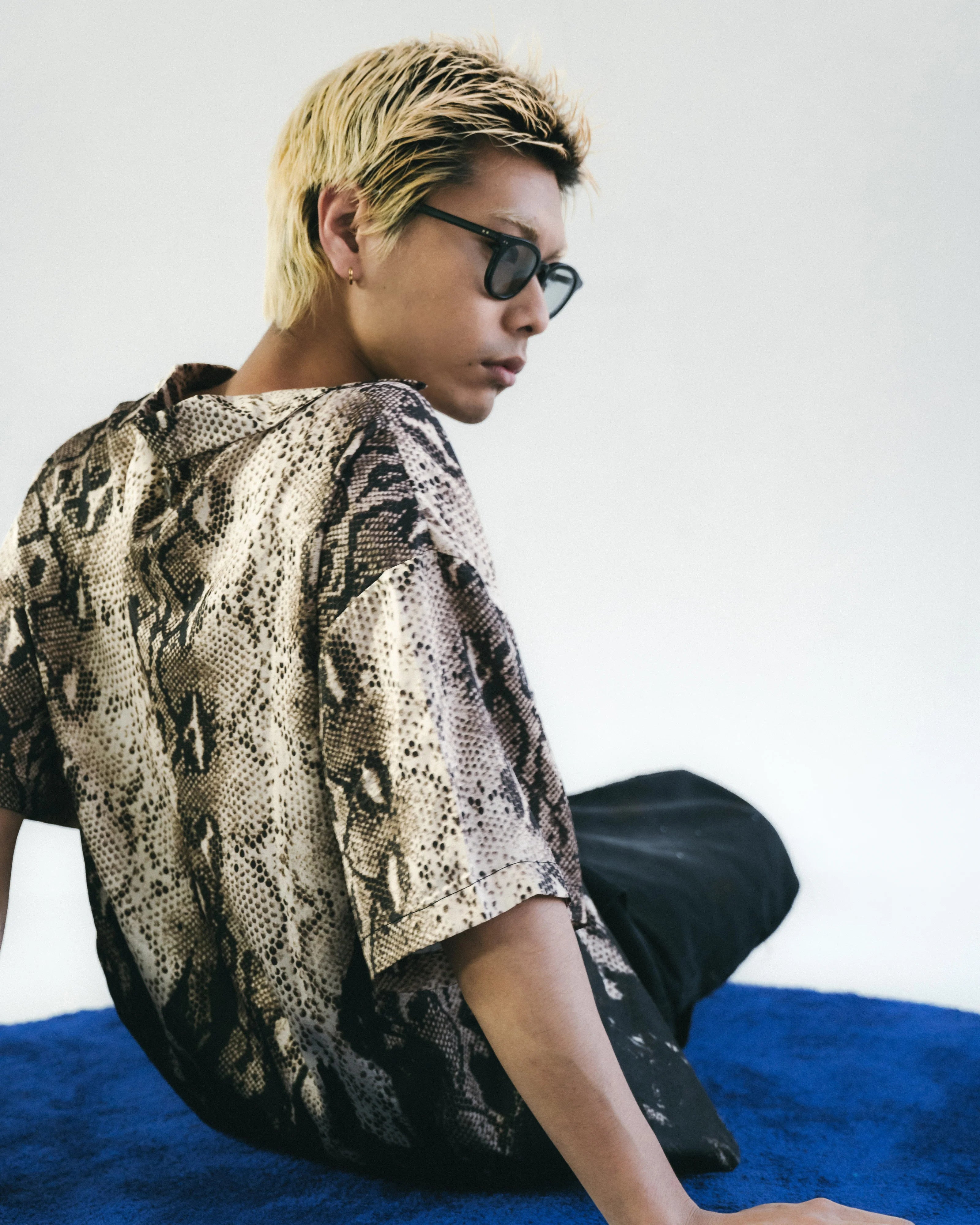 Sense Snake Print With Flame Shirt