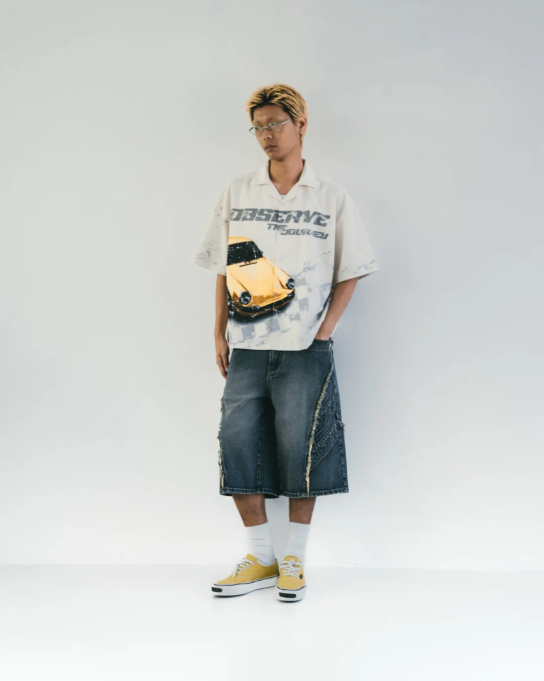 Sense Racing Full Print Ivory Shirt