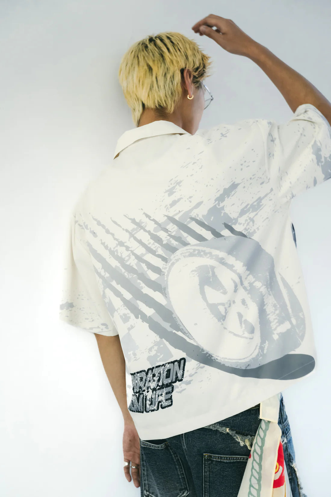 Sense Racing Full Print Ivory Shirt