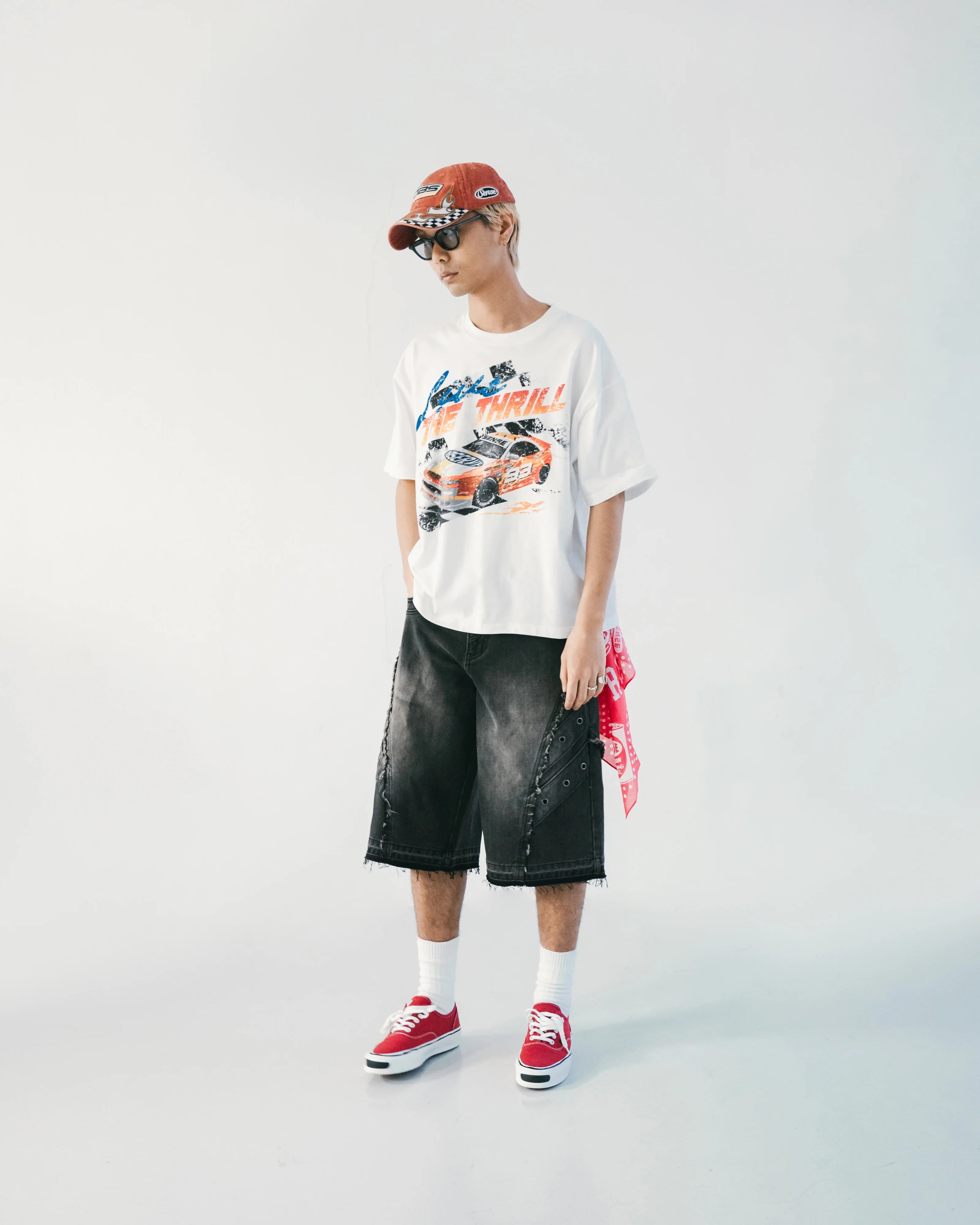 Sense Twist Seam Carpi Coal Black Jorts