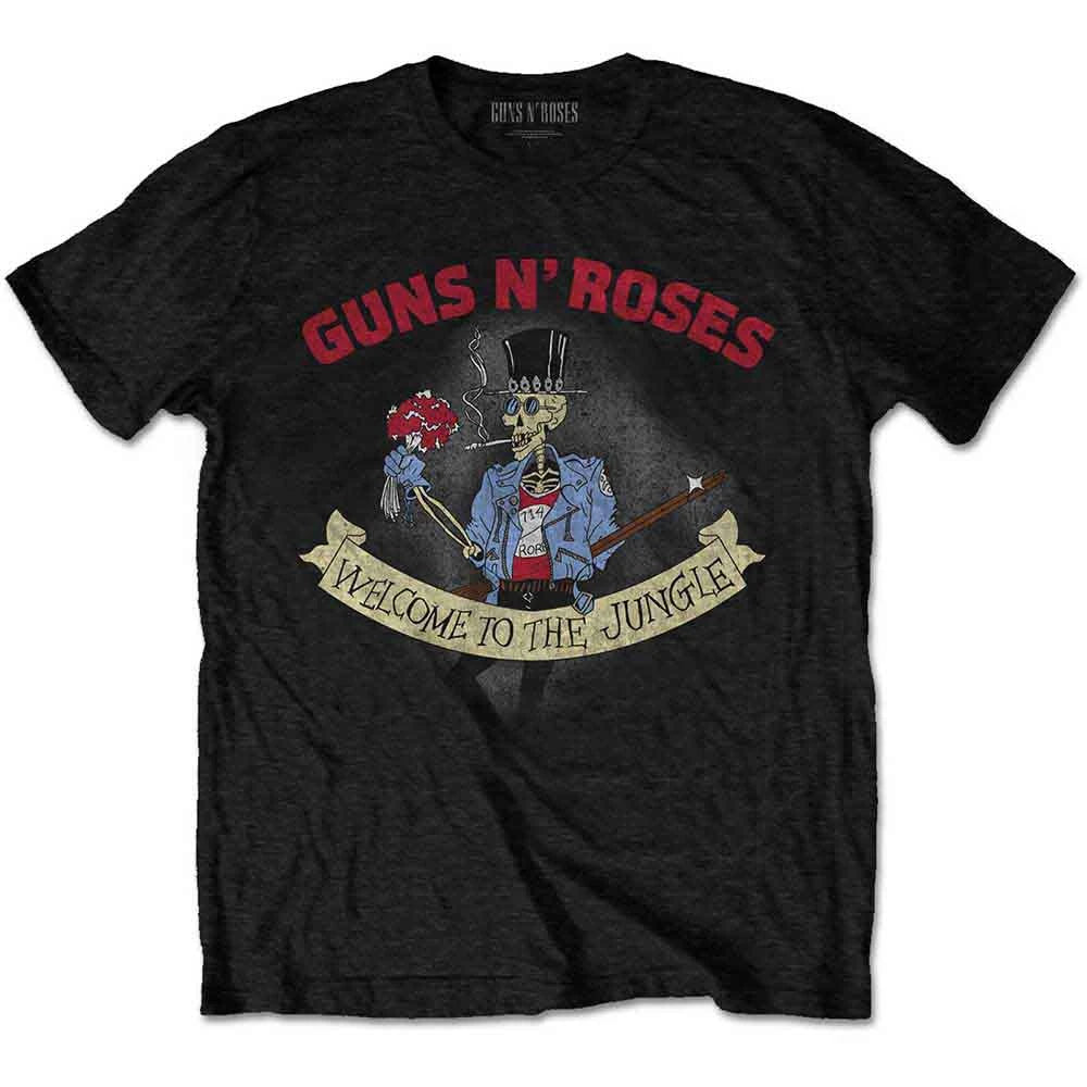 Guns N Roses Skeleton Vintage Black Tee