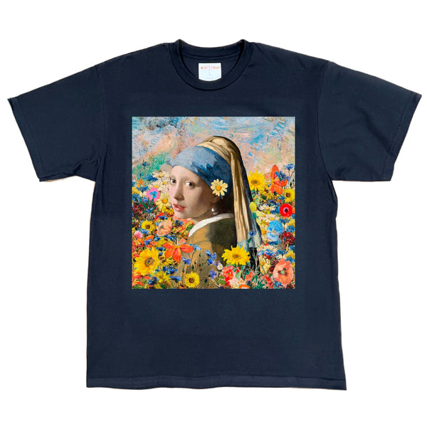 Girl with Pearl Earring in Flowers Tee