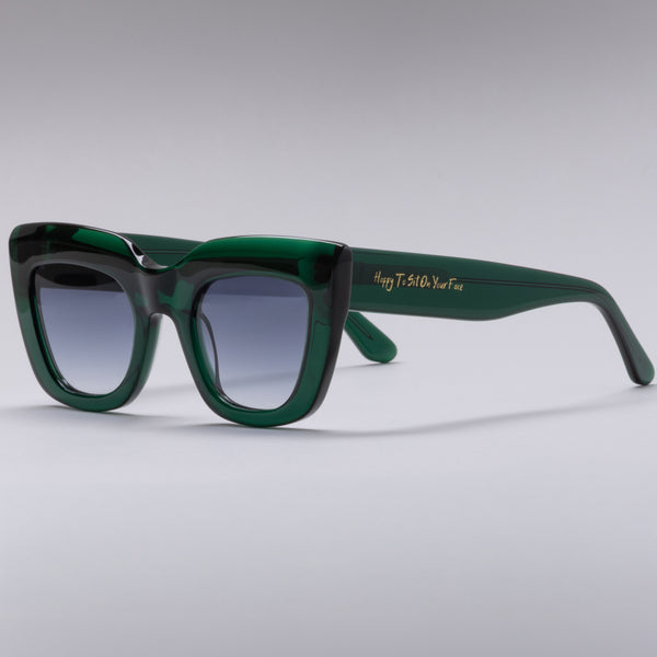 Happy Harlot Whore Emerald Sunglasses