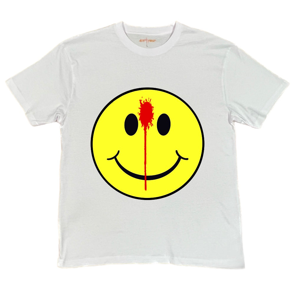 Happy Face Bullet Wound Design Tee
