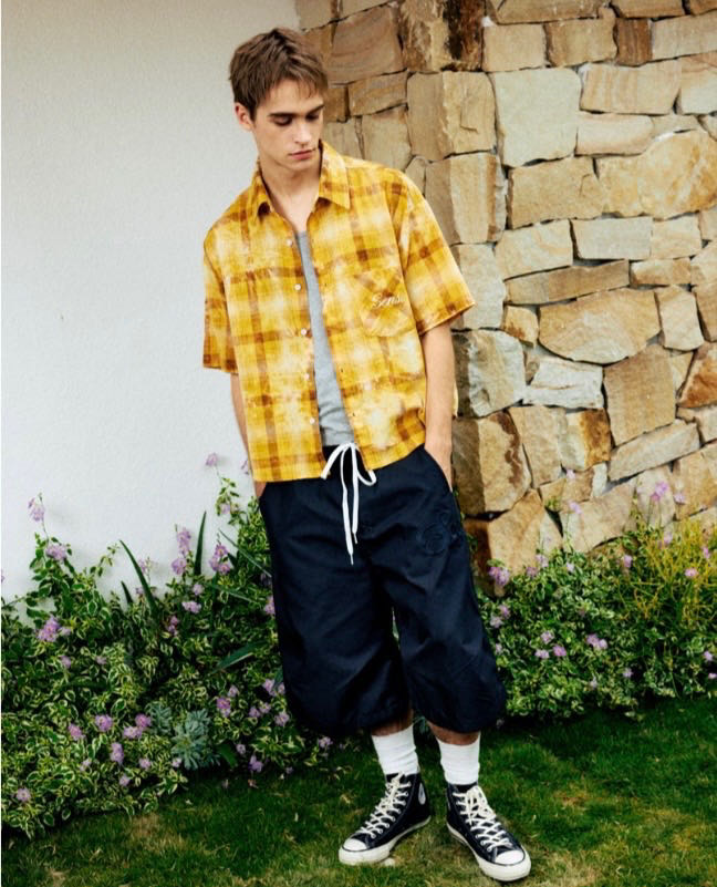 Sense Wide Cut Twill Shorts Black