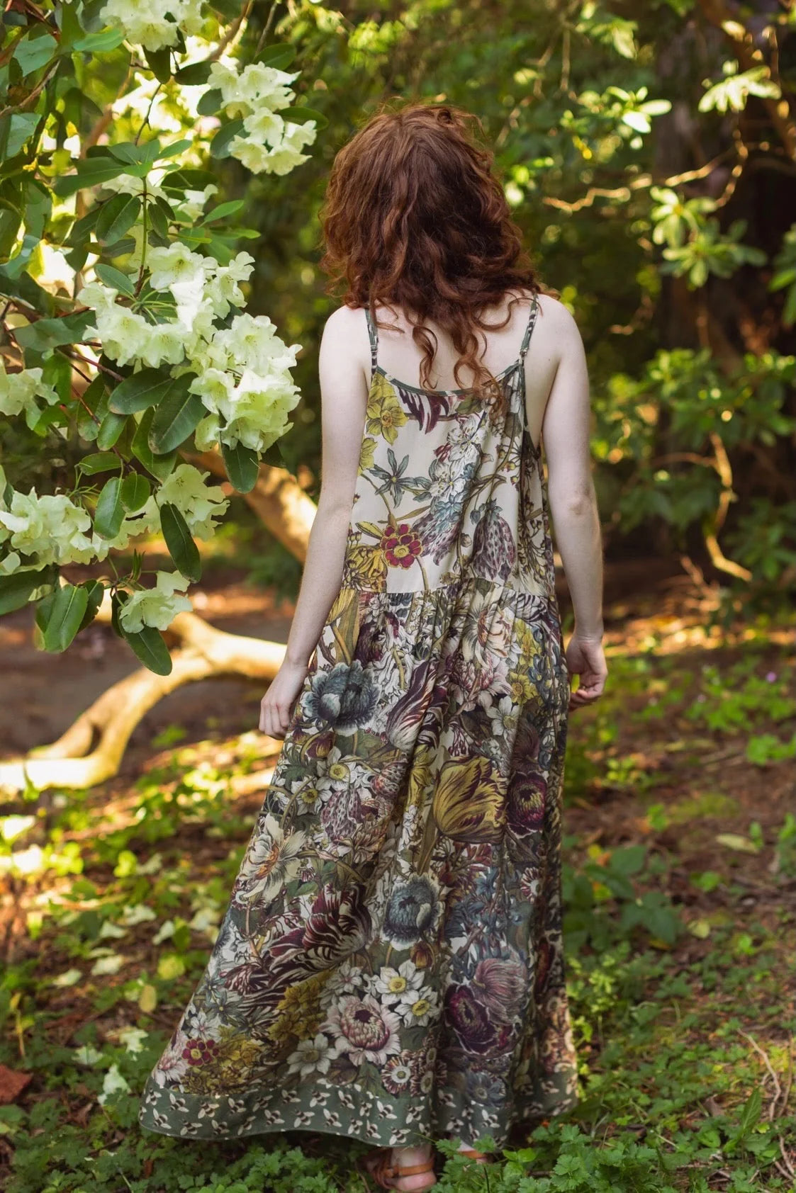 Love Grows Wild Boheme Long Maxi Slip Dress w Bees Floral