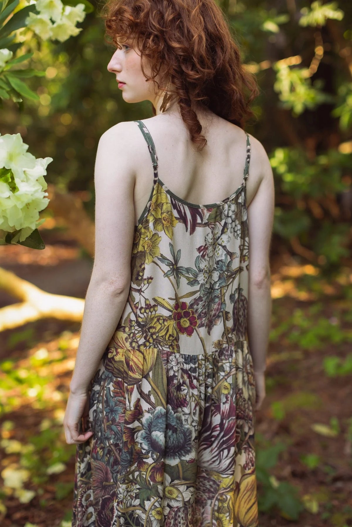 Love Grows Wild Boheme Long Maxi Slip Dress w Bees Floral