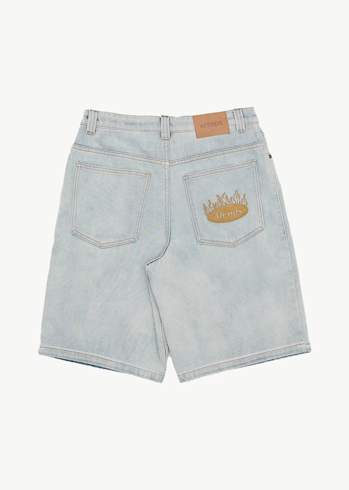Fast Forward Denim Ultra Baggy Pleated Short 24" - Stone Blue