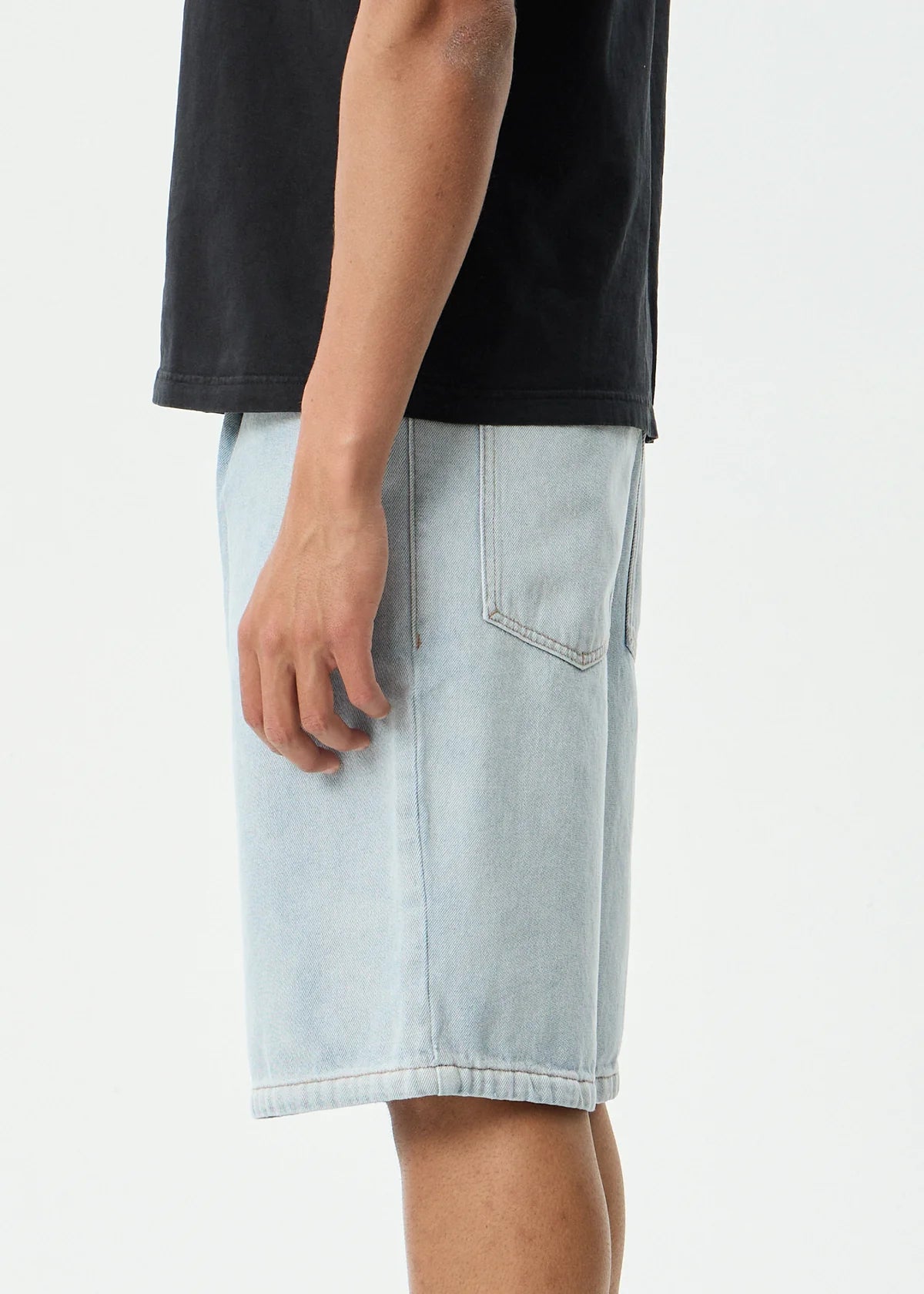 Fast Forward Denim Ultra Baggy Pleated Short 24" - Stone Blue