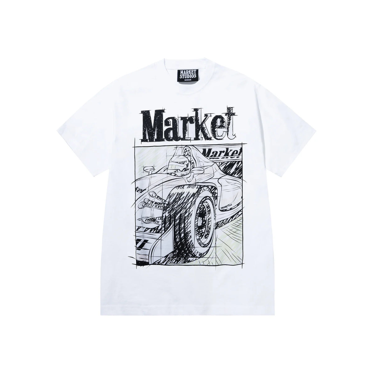 Scribbled Formula UV White Tee