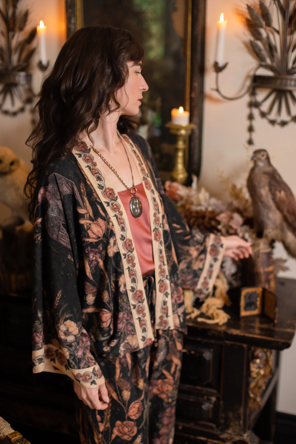 Momento Pixie Duster Cropped Kimono Starling & Skull