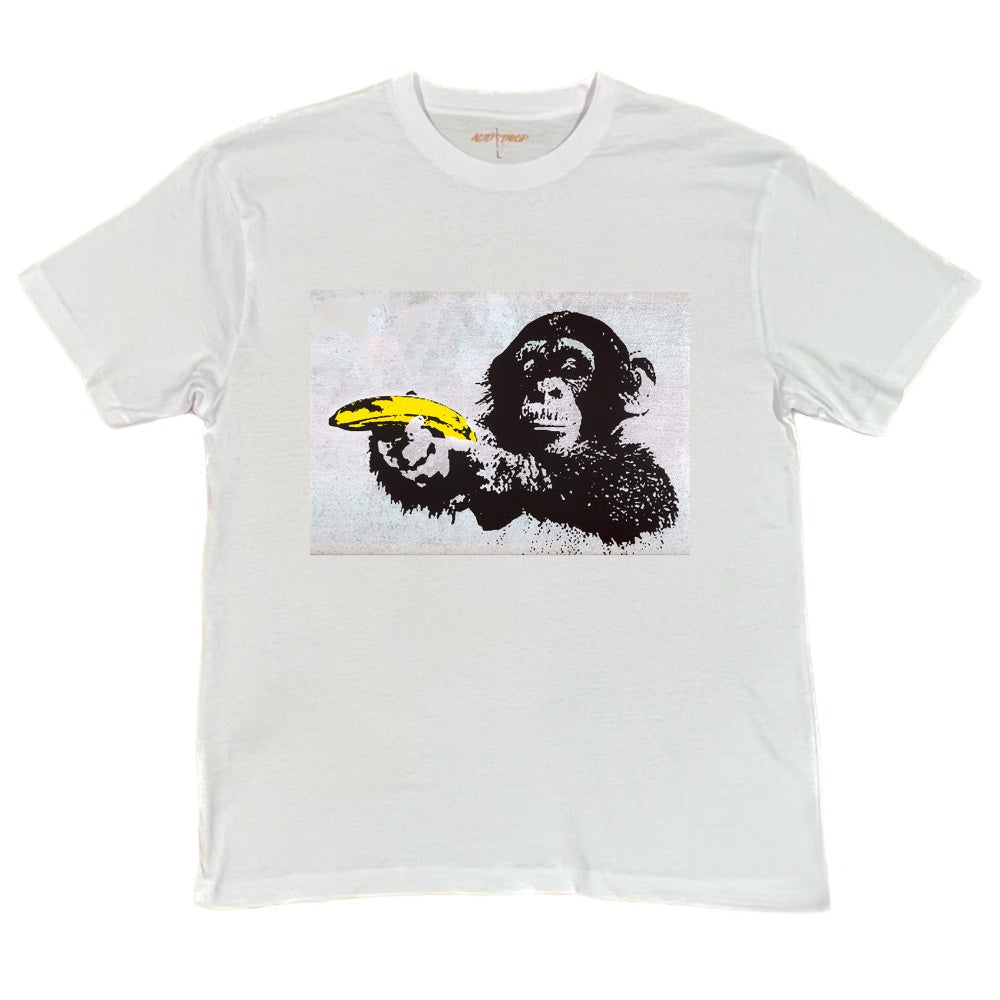Monkey with Banana Graffiti Tee