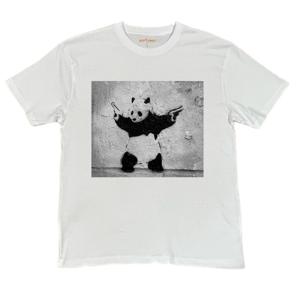 Panda 2 Guns Graffiti Tee