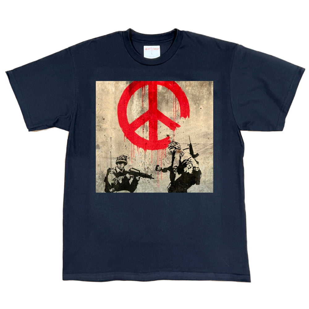 Peace Sign & Soldiers Graffiti Tee