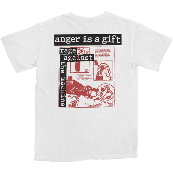 Rage Against the Machine Anger is a Gift White Tee