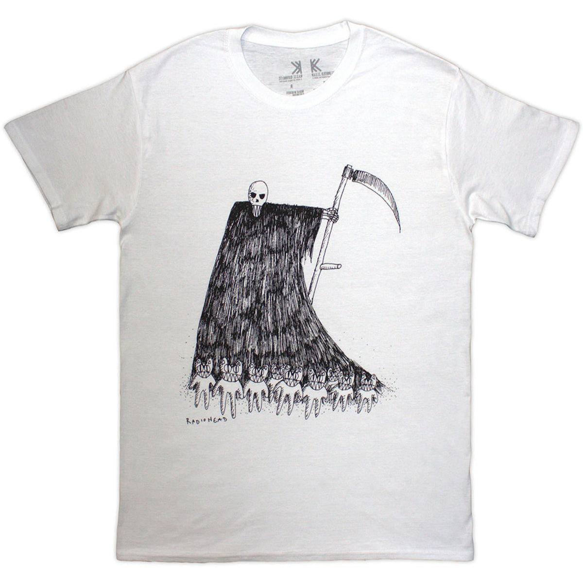 Radiohead Grim Reaper White Tee