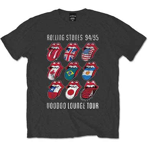 Rolling Stones Voodoo Lounge Tongues Charcoal Tee