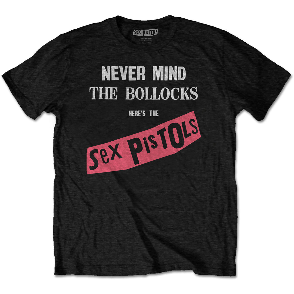 Sex Pistols Never Mind Original Album Cover Black Tee