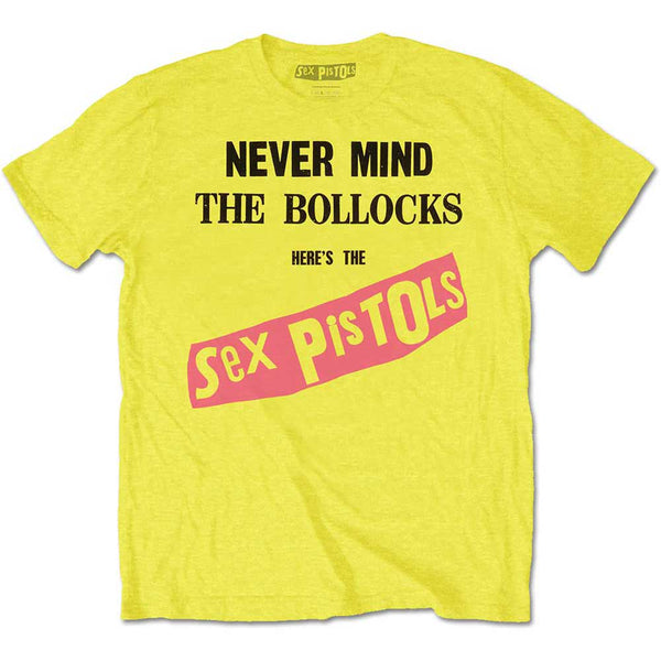 Sex Pistols Never Mind Original Album Cover Yellow Tee