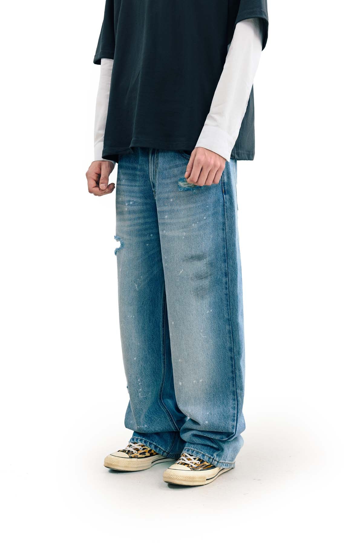 Sense Drip Washed Jeans Blue