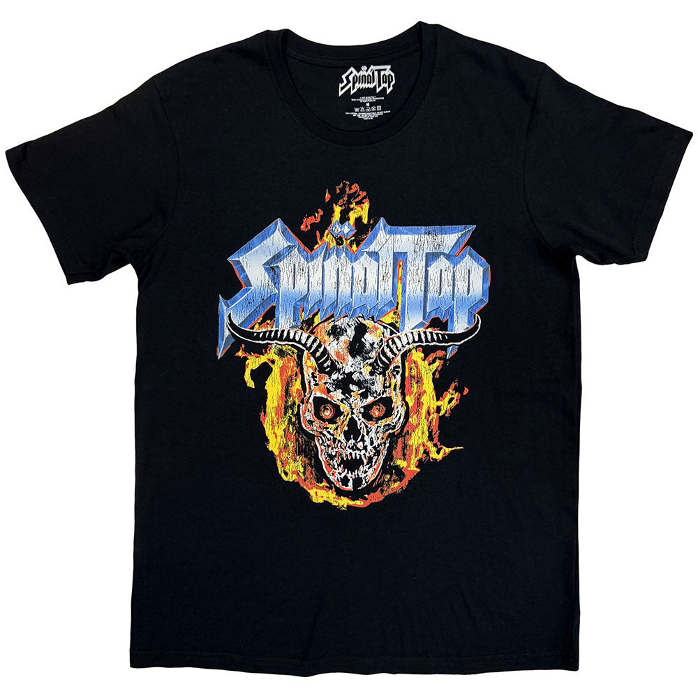 Spinal Tap Flame Skull Black tee