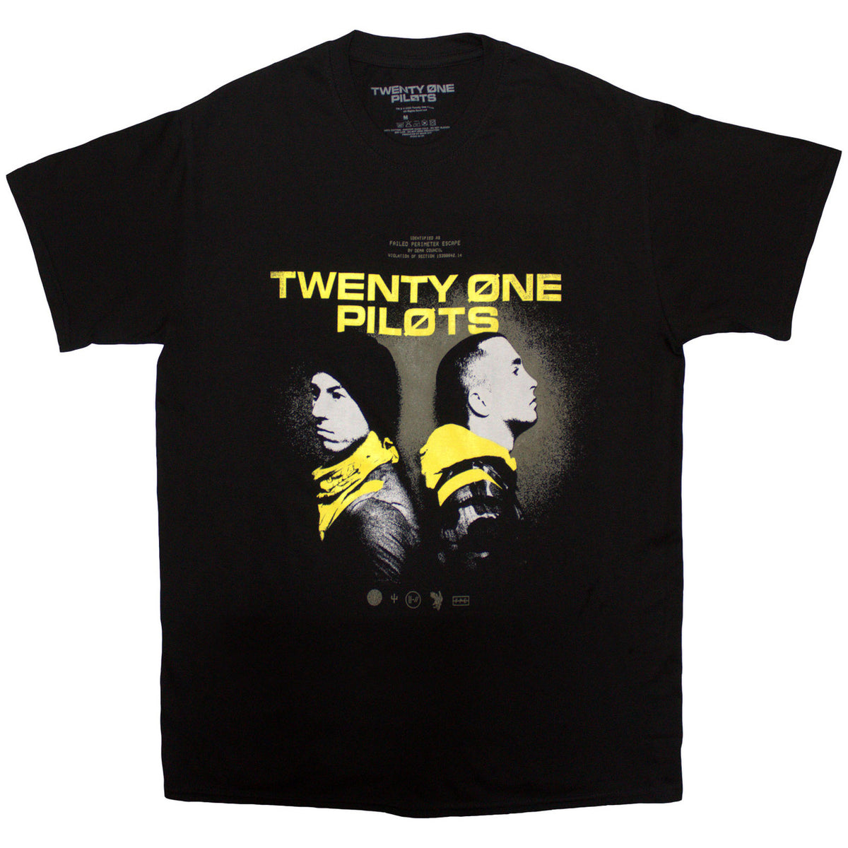 Twenty One Pilots Back To Back Black Tee
