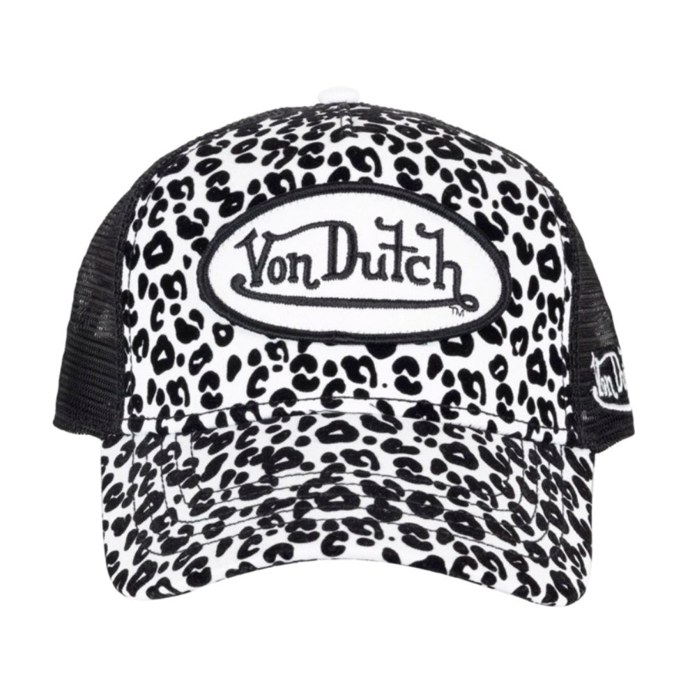 Cow Print Von Dutch Hat Von Dutch Twill Patch Black White Trucker