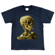 Van Gogh's Big Smoking Skull Design Tee