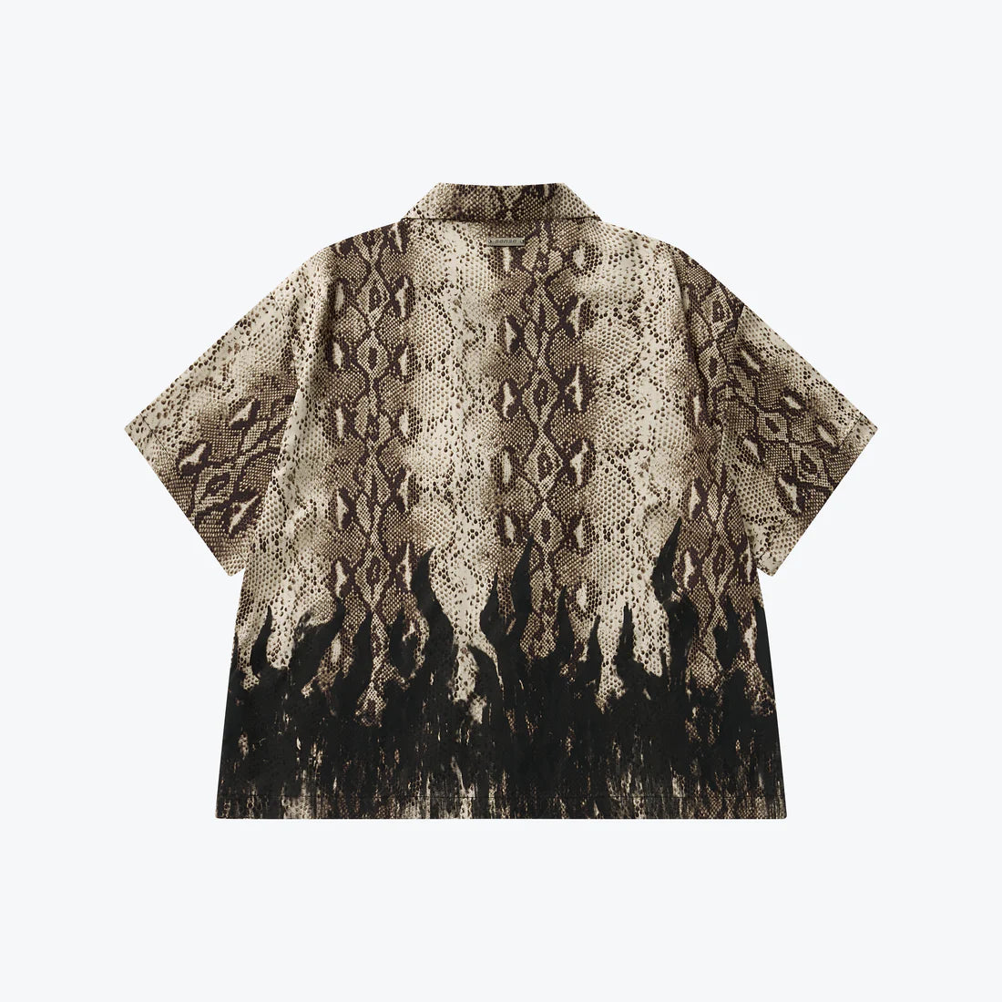 Sense Snake Print With Flame Shirt