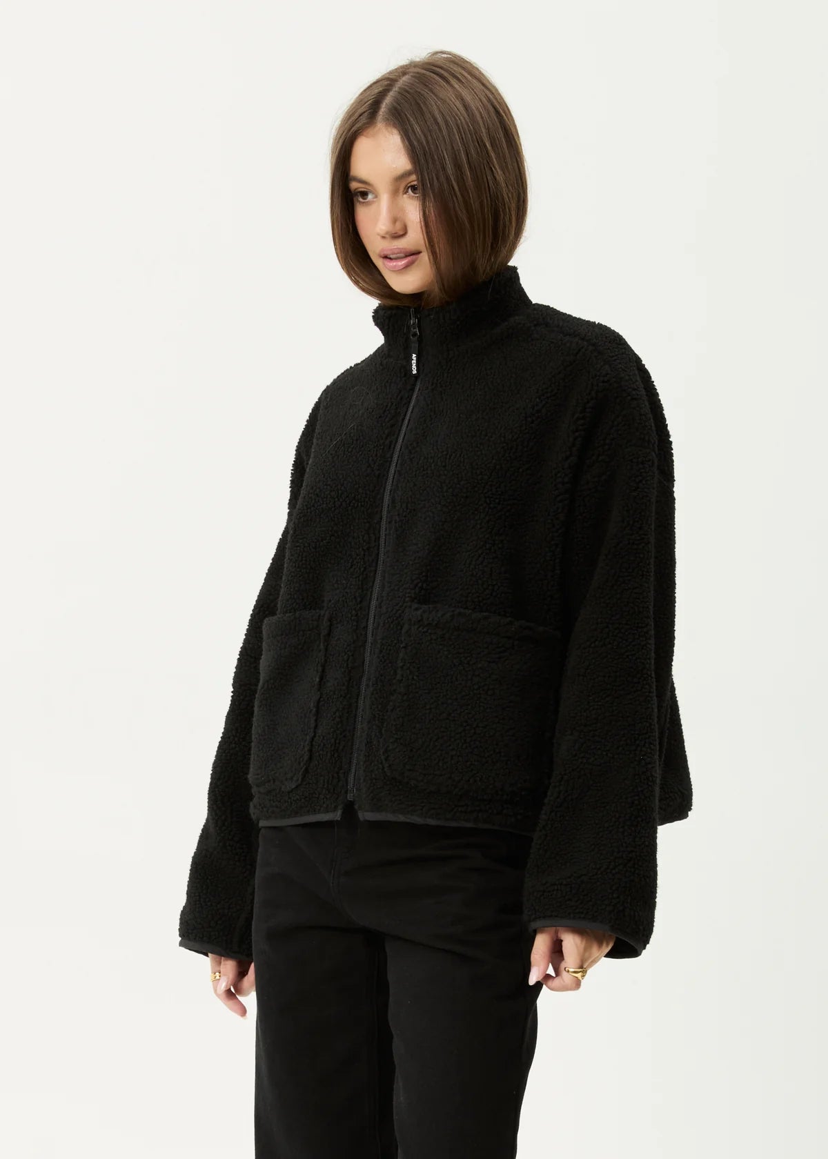 Berlin Reversible Polar Fleece Jacket Black