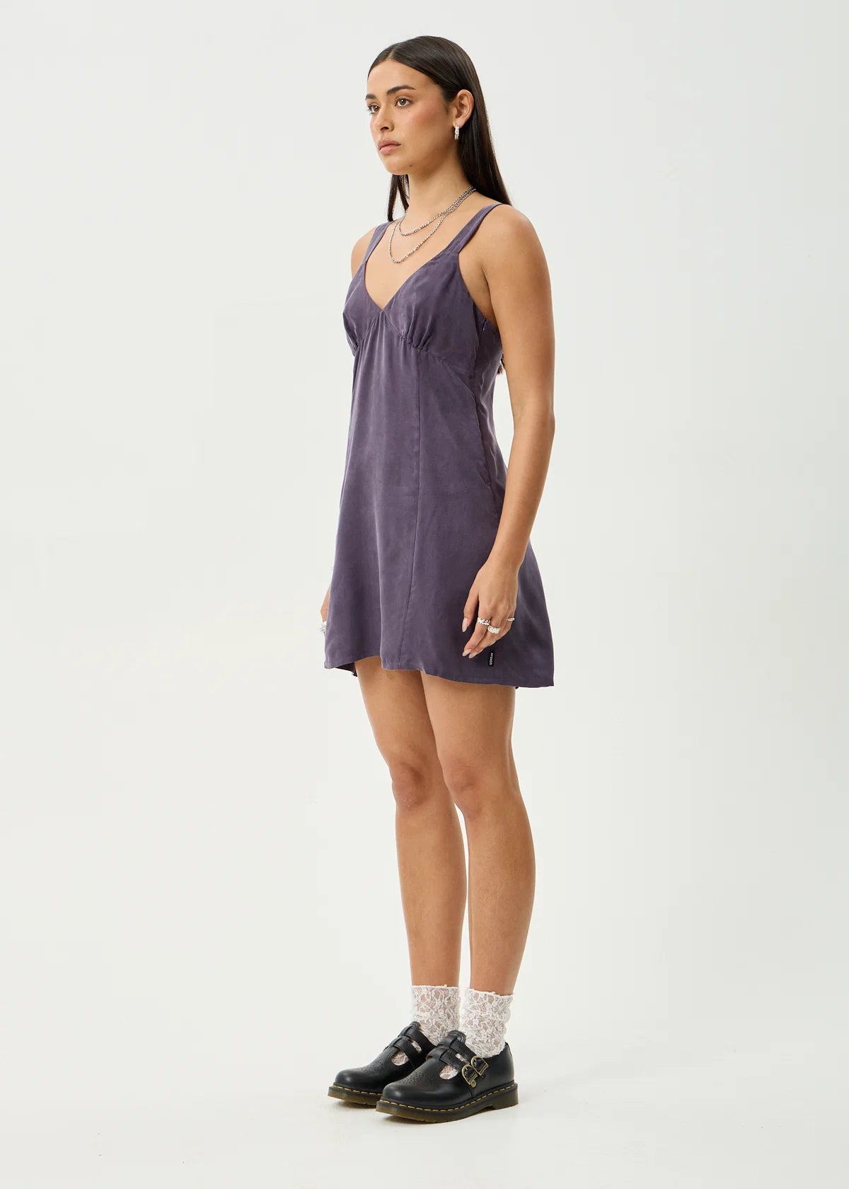 Gerry - Cupro Mini Dress - Aubergine