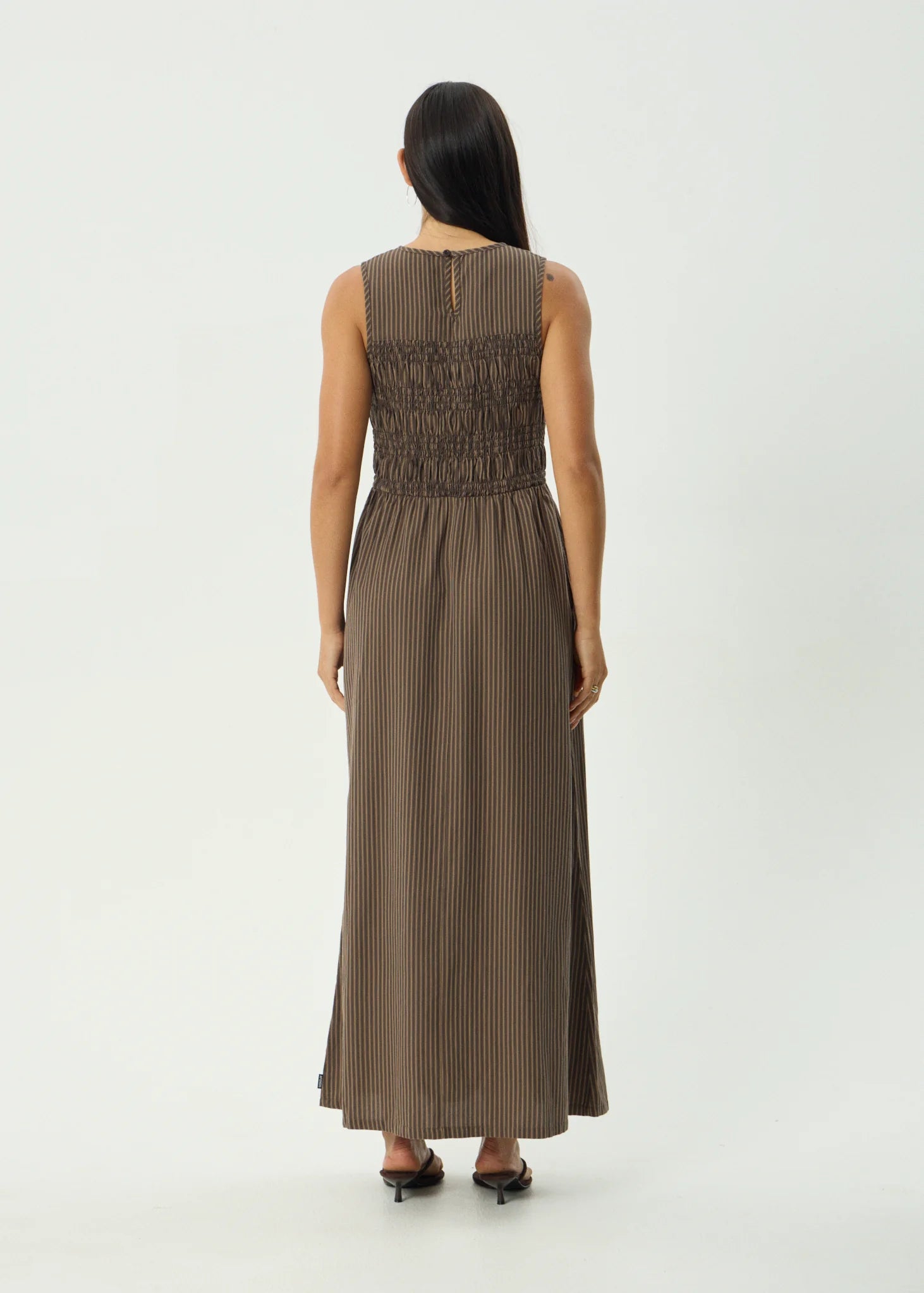 Cyrus - Maxi Dress - Coffee Stripe