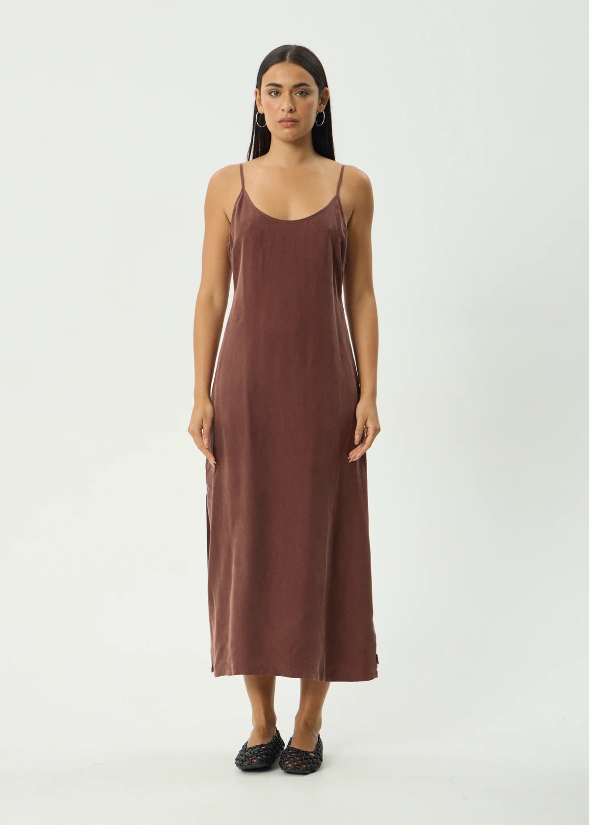 Valley - Cupro Midi Dress - Hazelnut