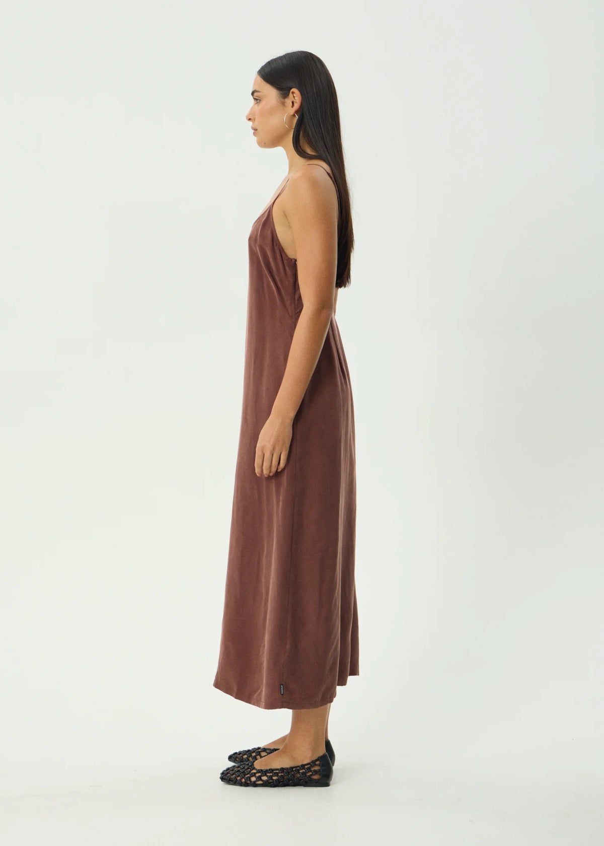 Valley - Cupro Midi Dress - Hazelnut