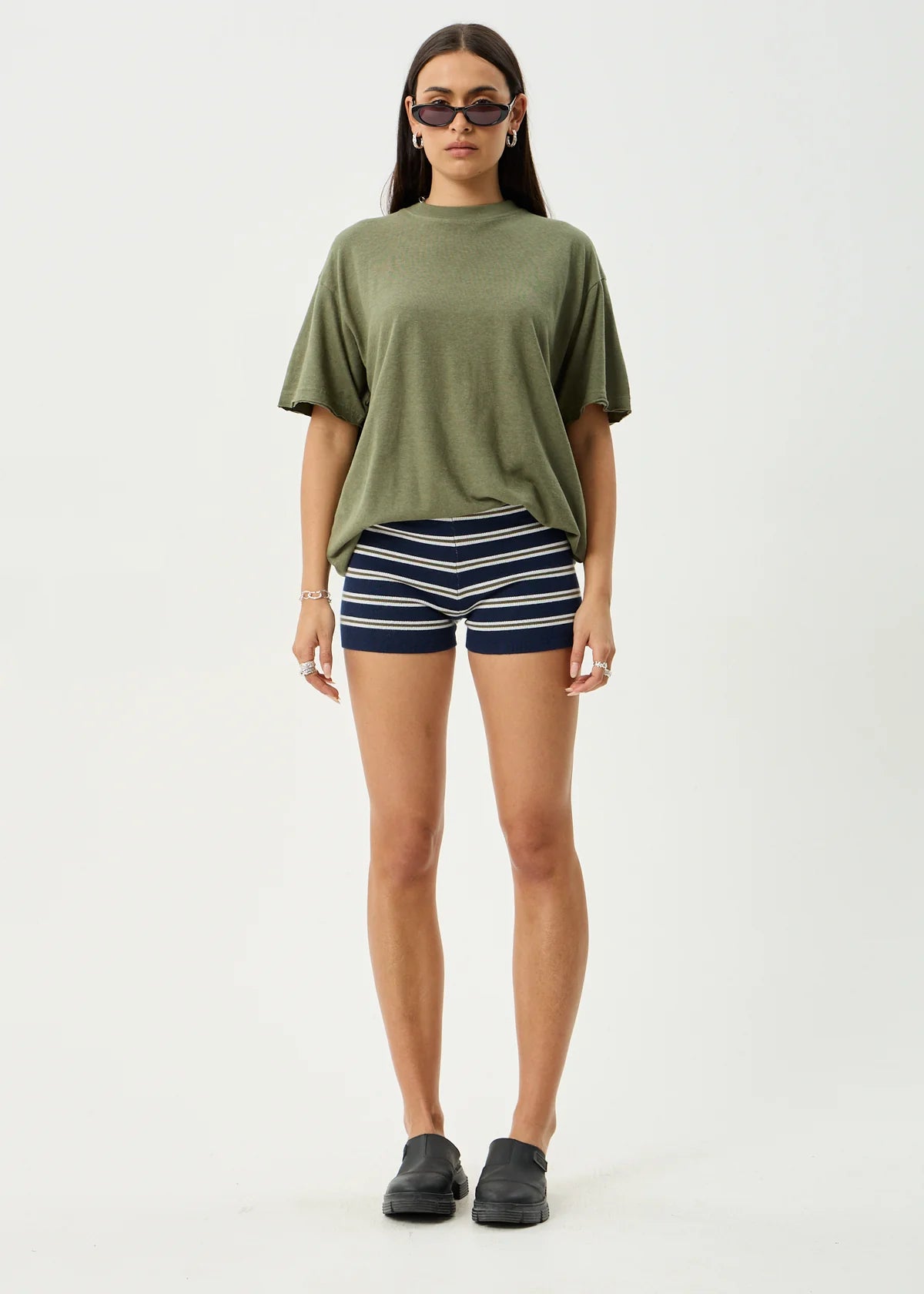 Delta - Knit Short - Navy Stripe