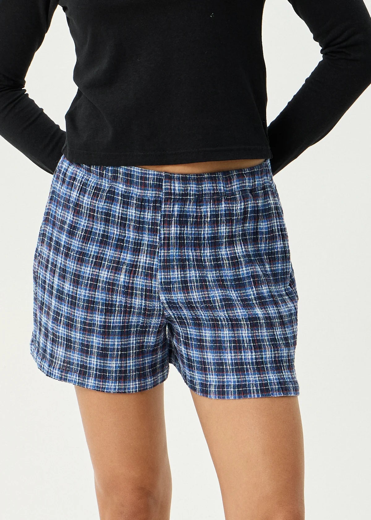 Mountains Hemp - Short - Navy Red Check