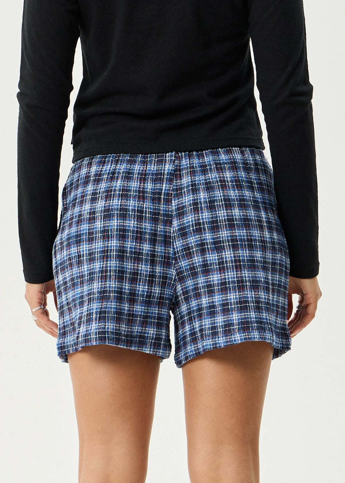 Mountains Hemp - Short - Navy Red Check