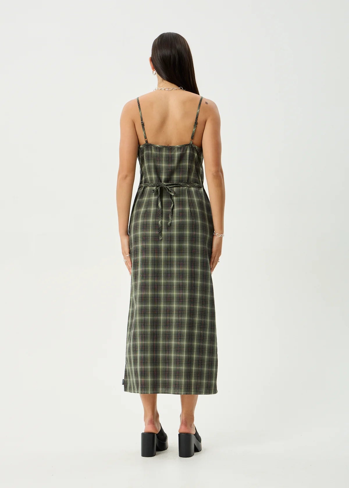 Jonah Valley - Maxi Dres - Deep Olive Check