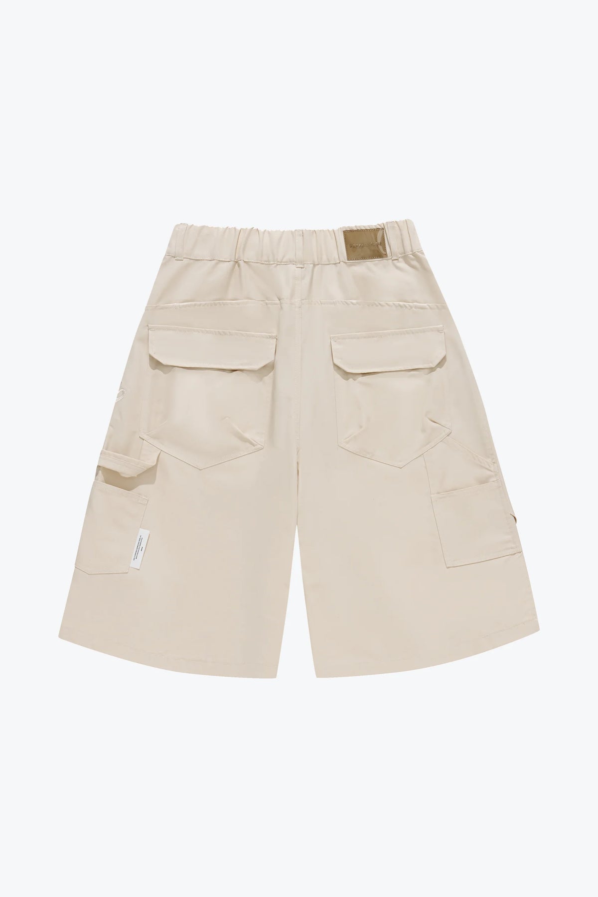 Sense Wide Cut Twill Shorts Khaki