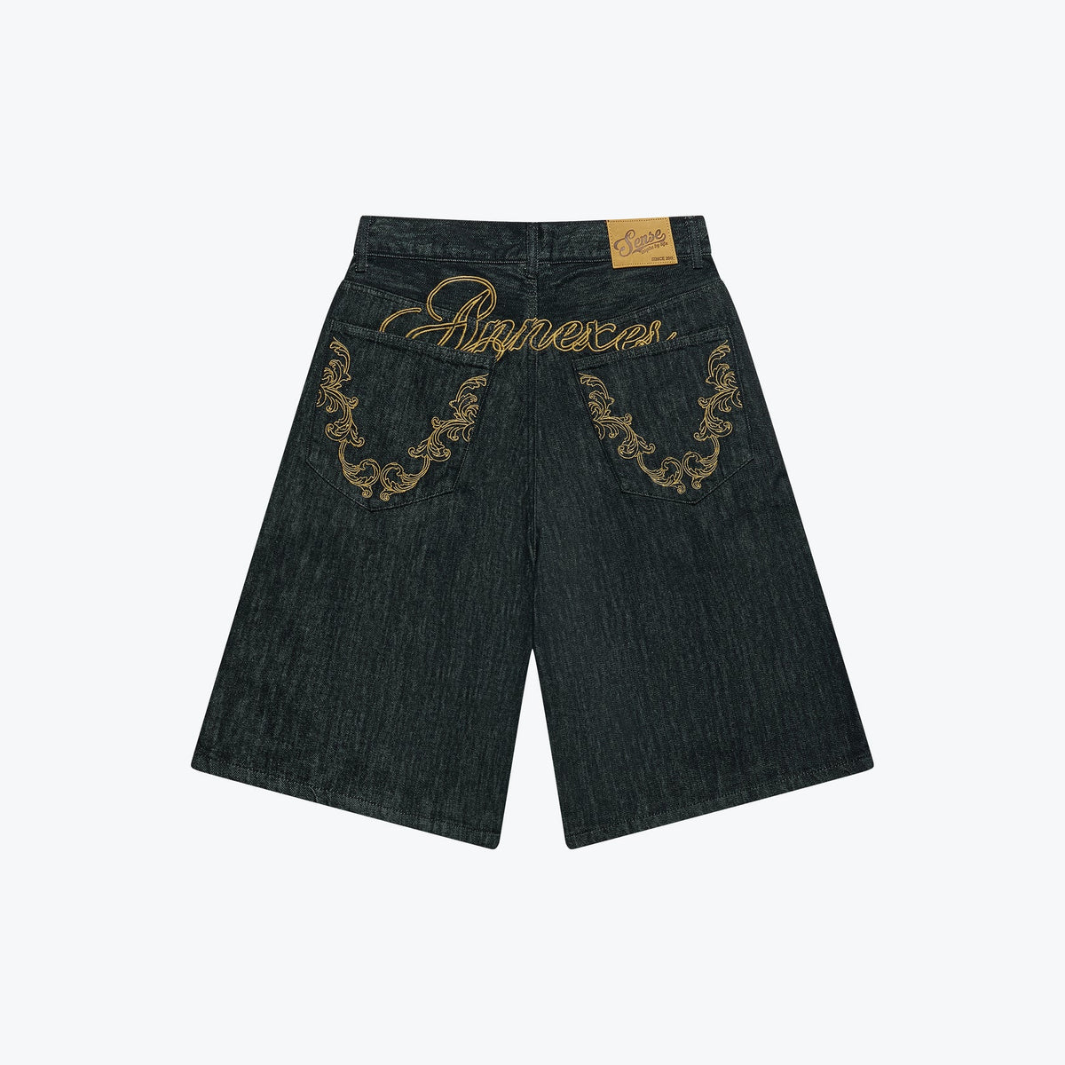 Sense Embroidered NonFade Jorts Indigo