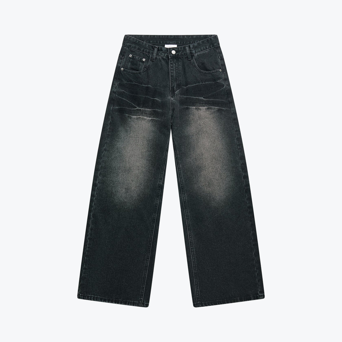 Sense Curved Drip Washed Jeans Coal Black